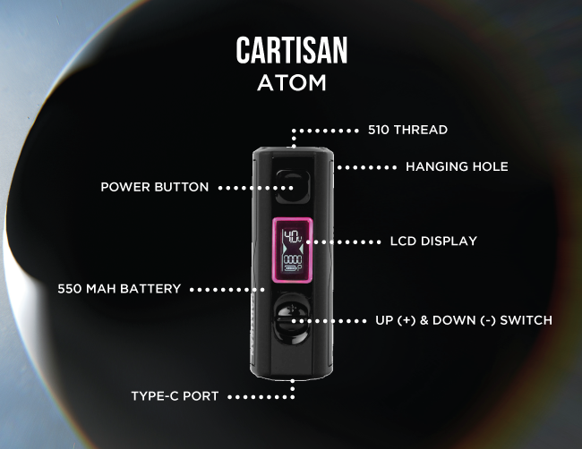 Cartisan Atom Vaporizer Battery